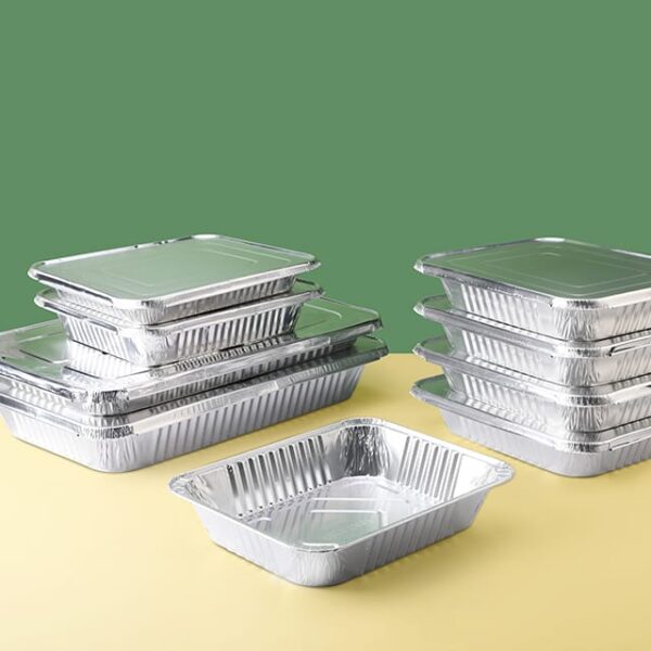 Aluminum Foil Food Container Full Size Half Size Rectangle Containers With Lid - Image 3