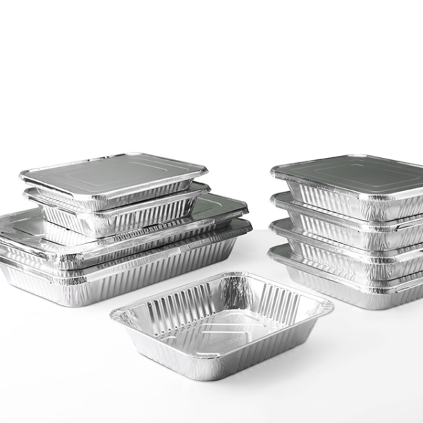 Aluminum Foil Food Container Full Size Half Size Rectangle Containers With Lid