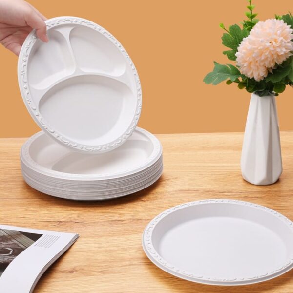 7 inch/9 Inch White Color Dinnerware Disposable Plate - Image 2